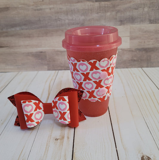 Valentine's Cup with Cozy and Matching Bow